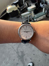 积优（JEAYOU）鳄鱼皮手表带男士双面真皮适配天梭美度浪琴万宝龙汉密尔顿精工西铁城上海表海鸥北京表优原装女款 黑色黑线 表耳20mm，表扣18mm 不配扣 实拍图