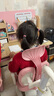 读书郎儿童学习书桌椅套装多功能可升降中小学生桌椅子写字家用课桌 1米楹木桌+加高书架+追背椅 粉 实拍图