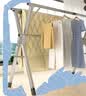 太力落地晾衣架 加厚折叠晾衣杆翼型 室内外阳台晒挂衣服被子可伸缩 实拍图