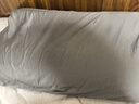富安娜枕套 抗菌纯棉枕头套 60支长绒棉枕套一对装  菲拉·爵士灰74*48cm 实拍图