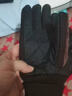 啄木鸟真皮手套男秋冬季骑车摩托车加绒加厚触屏保暖防风防溅水猪皮手套 黑色【加绒加厚+可触屏】 实拍图