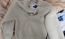 盖璞Gap男女童仿羊羔绒加厚卫衣上衣 浅卡其 90 cm (1-2岁) 亚洲尺码 实拍图