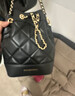 CHARLES&KEITH绗缝菱格链条水桶包双肩包包女包女友生日新年礼物CK2-10701506 Black黑色 M 实拍图