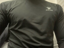 卡尔美（KELME）运动紧身衣男秋季长袖打底衫透气篮球足球弹力训练健身服 黑色3891113(LOGO在左胸) XL/180 实拍图