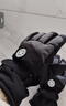目丸保暖手套男女户外冬天骑行防寒风加绒厚触屏女防水冬季棉滑雪手套 1#黑色 深度暖手套-男款 实拍图