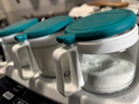 茶花三组圆形玻璃调味瓶调料盒架 盐罐大号盐盒300ML*3颜色随机小料盒 实拍图