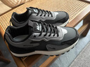 回力男鞋爆款2025新款皮面休闲运动工作劳保潮软底跑步老爹鞋百搭 灰黑色 42 实拍图