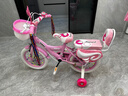 鑫旺彤自行车儿童3-6-10岁单车男女童轻便脚踏车辅助轮5岁女孩车公主车 粉升级白胎【悍马轮+护栏靠背】 14寸 适合身高95-115cm 实拍图