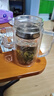 富光双层玻璃杯商务泡茶杯子大容量耐热办公水杯过滤带把银色320ml 实拍图