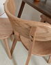 源氏木语实木餐椅北欧风橡木靠背椅家用多材质休闲椅现代简约餐厅吃饭椅子 橡木原木色0.47米圆弧餐椅 实拍图
