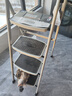 奥鹏 梯子家用四步折叠梯子加厚钢管铁梯宽踏板人字梯单侧工程梯 实拍图