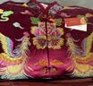 寿衣女士老人去世高档棉全套中老年人下葬唐装新中式宫廷装旗袍披风七件套送终老衣白事冲喜殡葬死人女款寿服 【京仓】枣红色（鳯游云霄）全套配齐25件 下单需备注（身高+体重+鞋码+年龄信息） 实拍图
