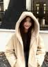棉致座山雕连帽棉服女冬季新款加绒加厚保暖夹克棉衣外套羽棉袄绒服 M6047杏色【高品质】 L 100-120斤 实拍图