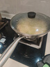 炊大皇 炒锅 304不锈钢炒菜锅煎锅 平底不粘炒锅32cm 可立可视盖不挑灶 实拍图