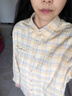 优衣库女装法兰绒衬衫/格纹格子长袖衬衣485263 41 杏黄色 XL 实拍图