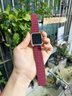 MSSM适用苹果手表表带Apple Watch S11/10硅胶磁吸带iwatch S9/se3/ultra3新年圣诞表带-酒红色 实拍图