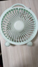 电风扇家用电扇桌面电风扇轻音便携迷你USB直插卧室宿舍学生办公室 浅绿色（直插款）4寸 实拍图
