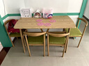 莱美汇餐桌小户型家用现代简约餐桌椅休闲快餐厅桌椅组合饭桌长方形桌子 胡桃色120*60 一桌四椅 实拍图