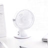 得力（deli）USB桌面风扇迷你轻音小电扇家用卧室学生宿舍办公室台式桌面扇台夹扇 白 实拍图