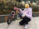 凤凰山地自行车男女变速山地车碟刹青少年儿童自行车学生单车 星际 粉紫【变速+辐条轮】 20寸【适合125-160cm】 实拍图