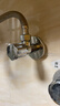 潜水艇（Submarine）F204 冷热水通用铜质角阀 国标4分口 铜镀铬亮面 实拍图