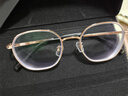 万新（WAN XIN） 近视眼镜防蓝光辐射非球面现片配眼镜框男女0-1500度配成品眼镜 金属-全框-2902PK-粉金色 1.74多屏防蓝光镜片（近视酷薄） 实拍图