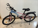 凤凰山地自行车男女变速山地车碟刹青少年儿童自行车学生单车 星际 蓝粉【单速+辐条轮】 22寸【适合130-170cm】 实拍图