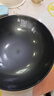 陆铁陆川铁锅圆底单柄无耳炒锅生铁铸铁不粘锅不生锈无涂层燃气电磁炉 圆底 34cm 无耳款（带盖铲）已开锅 实拍图