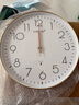 康巴丝电波钟自动对时静音挂钟教室客厅考场钟表挂墙 C6219B轻奢金 35cm 实拍图
