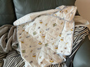 十月结晶婴儿抱被春秋棉襁褓宝宝产房包被四季通用薄夹棉 夏日海岸90*90 实拍图