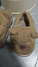 卡皮巴拉冬季儿童包跟棉鞋保暖居家毛毛EVA底防滑中小童宝宝棉拖 升级版环保材质浅咖色 12 30/31鞋内长18.5适合脚长17.5 实拍图
