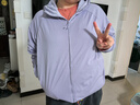 优衣库女装双面穿防风摇粒绒拉链连帽外套户外防水冬季新款479697 479697/71浅蓝紫色 2XL 实拍图