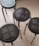 华恺之星 凳子 家用铁艺餐凳 板凳换鞋凳高凳等位椅圆凳  HK5086 4把装 实拍图