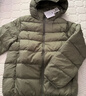 优衣库童装男童女童高级轻型羽绒连帽外套帽子可拆卸471377 54 绿色 160 实拍图