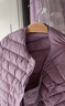 鸭鸭（YAYA）佟丽娅同款轻薄羽绒服女新款冬季短款圆领内胆修身时尚薄外套男 格调紫【女款无领】 XL 【建议115-125斤】 实拍图