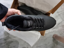 特步运动鞋男鞋跑步鞋冬季加绒皮面防水轻便减震休闲慢跑鞋棉鞋黑色 实拍图