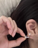 芯奢S999足银耳环女士2025新款养耳洞素圈耳圈耳钉纯银设计高级感耳饰 单只12mm【建议拍2只】 实拍图
