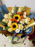 艾斯维娜元旦跨年夜鲜花速递向日葵混搭花束生日礼物全国同城配送 向日葵香槟韩式花束 实拍图