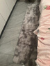梦蜓长绒丝毛卧室长条地毯 亲肤防滑不掉毛 简约银灰 70*160cm 实拍图