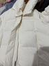 坦博尔羽绒服女短款可拆卸帽时尚大廓形秋冬外套厚530368D馥芮奶白155 实拍图