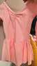 三沙（Sansha）儿童长袖裙连体服雪纺V领蕾丝芭蕾舞服练功表演服51AF0002浅粉M 实拍图