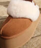 UGG秋季女士包头厚底LOGO松紧带休闲懒人毛毛鞋 1113474 CHE | 栗色 37 实拍图