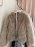 MSBEAST野兽小姐 进口蓝狐坎毛晕染色V领短款狐狸毛皮草外套女丨霜华映月 晕染日光米 S 实拍图