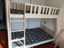 皓娜【现货闪发】床全实木儿童床上下层实木床上下床男孩女孩子母床 单梯款+床垫+书架 上铺宽1米下铺宽1.2米 实拍图