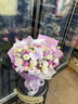 艾斯维娜鲜花速递向日葵混搭花束生日礼物全国同城配送 紫玫瑰混搭花束 实拍图