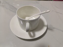 錦鳯锦凤骨瓷咖啡杯碟景德镇欧式简约咖啡套具矮 咖啡杯一杯一碟1勺 纯白大澳式杯碟 实拍图