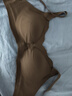 ubras无尺码浪花领文胸收副乳内衣女无痕小胸聚拢文胸无钢圈胸罩 胡桃木(美拉德色)-背勾 均码 (100-130斤) 实拍图