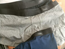 莫代尔4条男士内裤男平角特大码胖子肥佬220斤加肥加大宽松四角裤 纯棉款（黑+宝蓝+深灰+浅灰） 4条 6XL （建议体重240-280斤） 实拍图