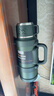 慕馨（moosen）保温保冷壶杯大容量316不锈钢便携车载水壶户外旅行壶热水壶瓶 绿色2000ml【背带+长茶隔】 实拍图