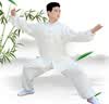扬武源棉加丝太极服男女练功服春秋武术表演服晨练新款中国风太极拳服装 白色 【男女同款】 L 身高160-163体重120-140斤 实拍图